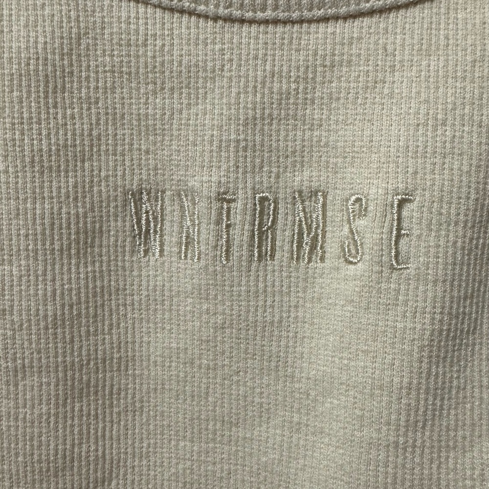 Vintage Beige Ribbed Tank Top - Picture 3 of 4